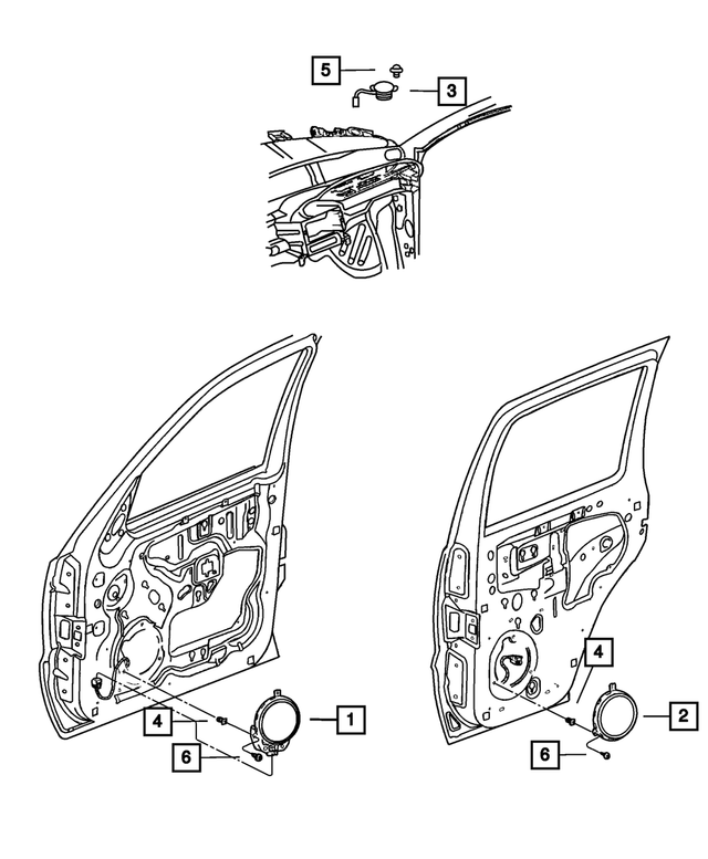 « 56038541AC –  : Aiguës Haut-parleur, Panneau D'instruments pour Mopar Image »
