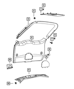 1GT15DX9AC - Interior Trim: Liftgate Molding for Mopar Image