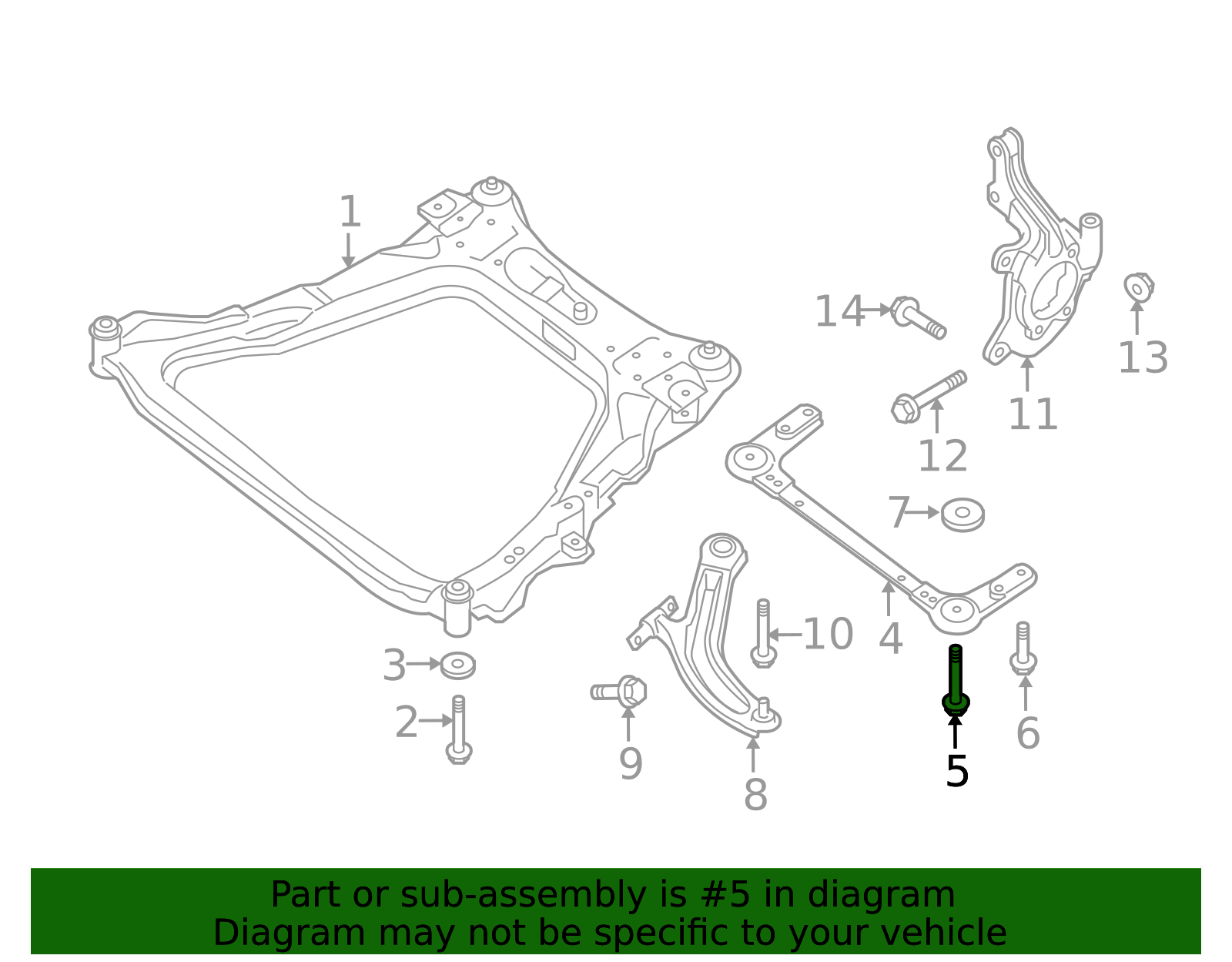 54459-EN10B - Engine Cradle Mount Bolt 2008-2023 Nissan | Official ...
