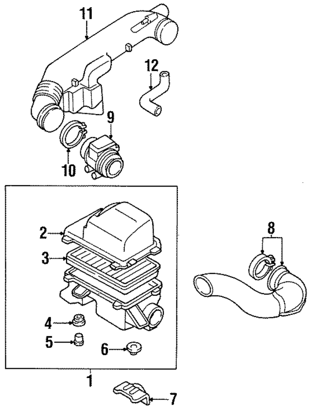 BPE813320 - : Air Cleaner Assembly for Mazda Image