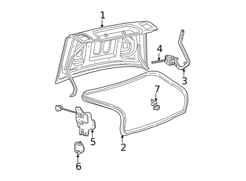 Trunk for 2005 Lincoln LS #0