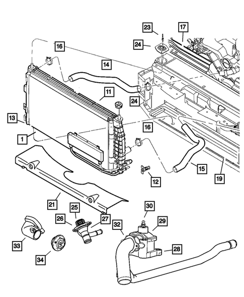 Radiator and Related Parts for 2001 Chrysler 300M #0