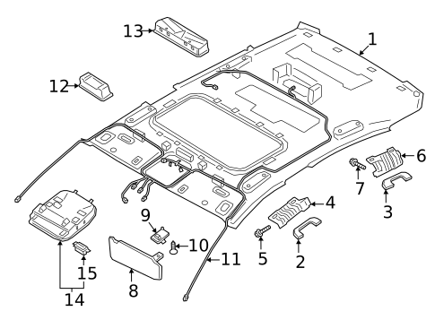 Interior Trim - Roof for 2019 Kia K900 #0