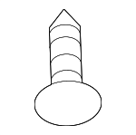 1229406201 - Body: Sun-visor Screw for Kia: Carnival, EV9, K900 Image