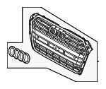 8W0853651NFUQ - Body: Grille Assembly for Audi Image