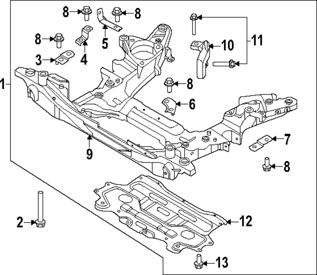 62405T4500 - : Engine Cradle for Hyundai Image