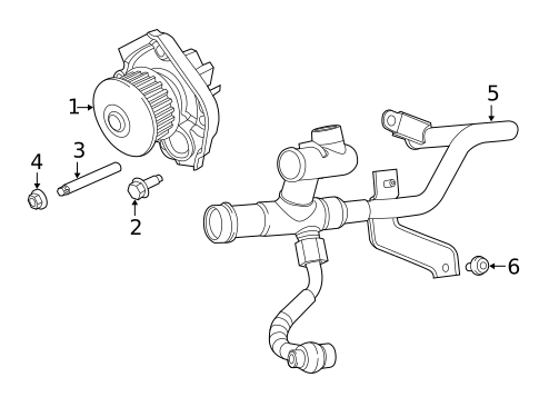 Water Pump for 2013 Dodge Dart #0