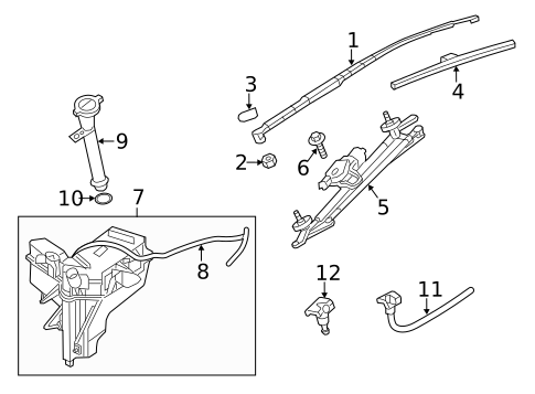 Wiper & Washer Components for 2014 Nissan Pathfinder #0
