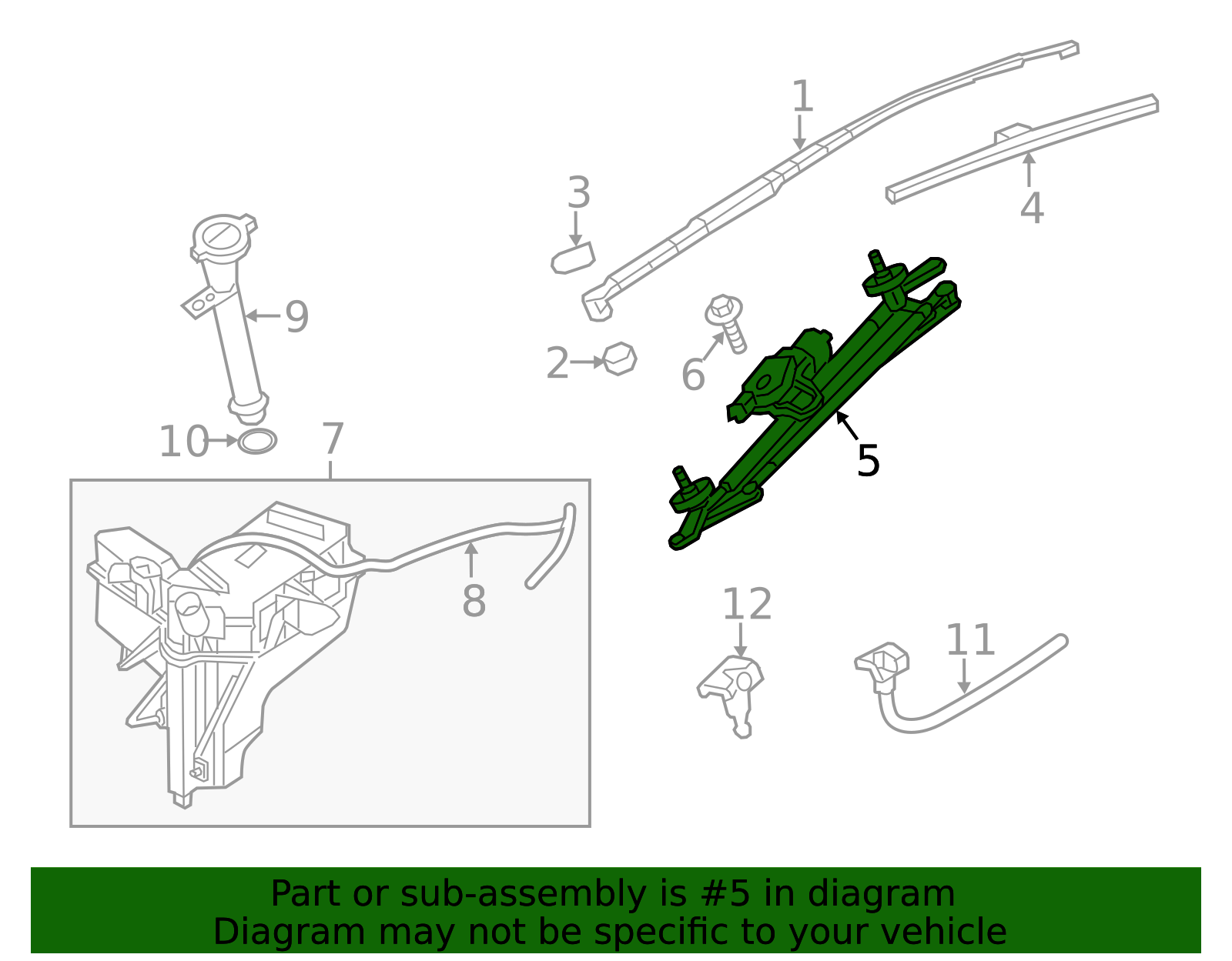 Genuine Wiper Transmission - 28800-3JA5D | NissanParts.cc | Nissan ...