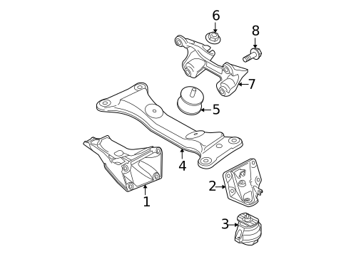 Engine & Trans Mounting for 2008 BMW 335i #1
