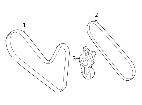 Accessory Drive Belt System Components for 2012 Ford Explorer #4