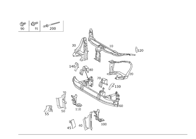 2206281198 - Cowl, Front Panel: Seal for Mercedes-Benz Image image