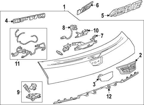 Exterior Trim - Lift Gate for 2025 Cadillac OPTIQ #0
