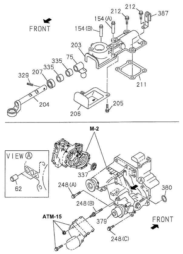 AT Transfer Case - Gear Shifter for 2002 Honda Passport #0