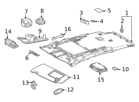 Interior Trim - Roof for 2025 Lexus NX350h #5