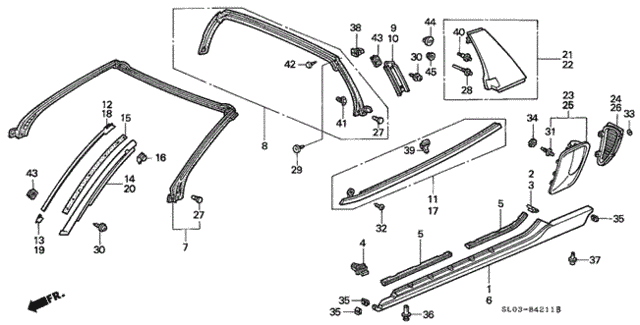 Molding (2) for 2000 Acura NSX #0