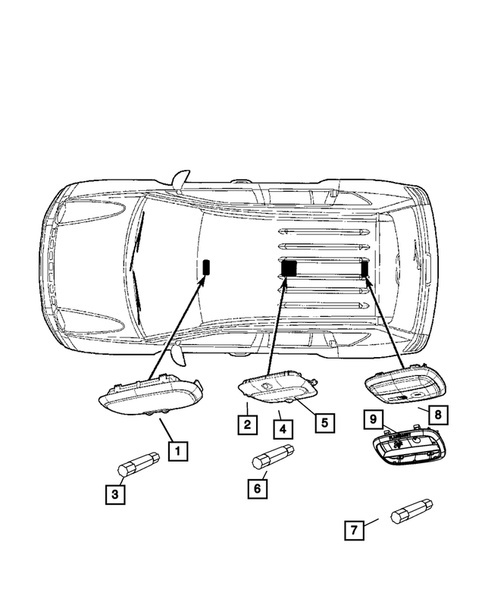 Lamps-Interior and Exterior for 2011 Jeep Compass #2
