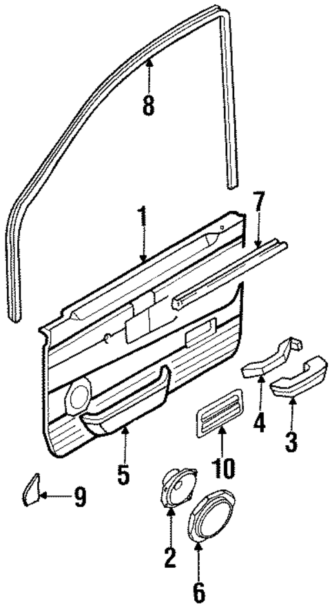 Interior Trim - Door for 1986 Nissan D21 #0