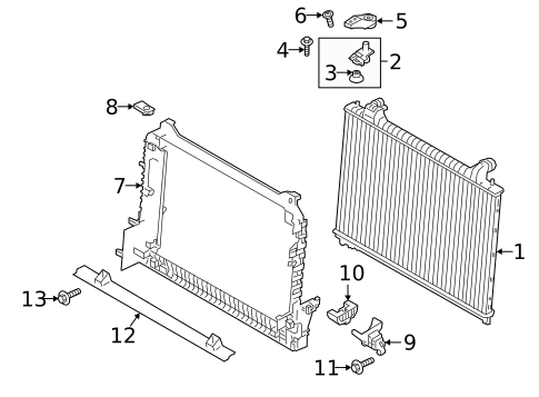 Radiator & Components for 2018 Land Rover Range Rover Velar #0