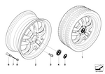 36116775593 - : Light Alloy Rim 36907111 for BMW Image