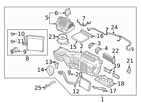 Condenser, Compressor & Lines for 2018 Nissan TITAN XD #1
