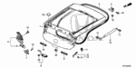 74810SZTG01 - Body/Air Conditioning: SWITCH ASSY., TAILGATE OPENER for Honda Image