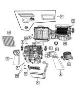 68232367AA - Air Conditioners and Heaters: A/c And Heater Housing for Mopar Image