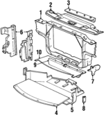 F4VY16138A - Cooling System: Radiator Support for Lincoln: Town Car Image