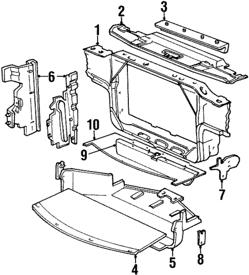 Radiator Support for 1992 Lincoln Town Car #0