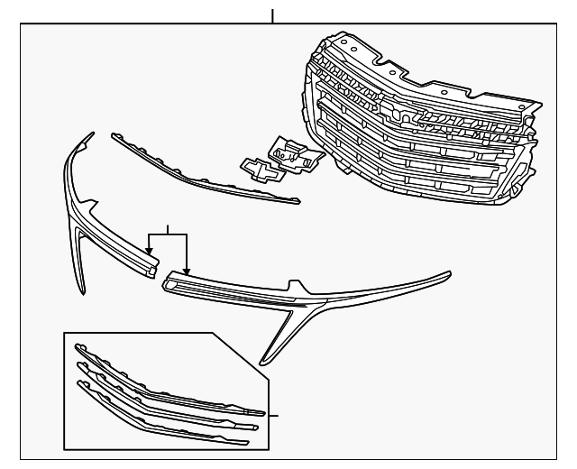 2022-2024 Chevrolet Equinox Grille Assembly 85573304 GM | GMPartsDirect.com