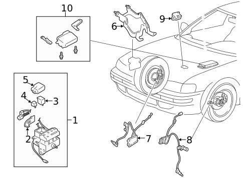 ABS Components for 1994 Subaru Impreza #0