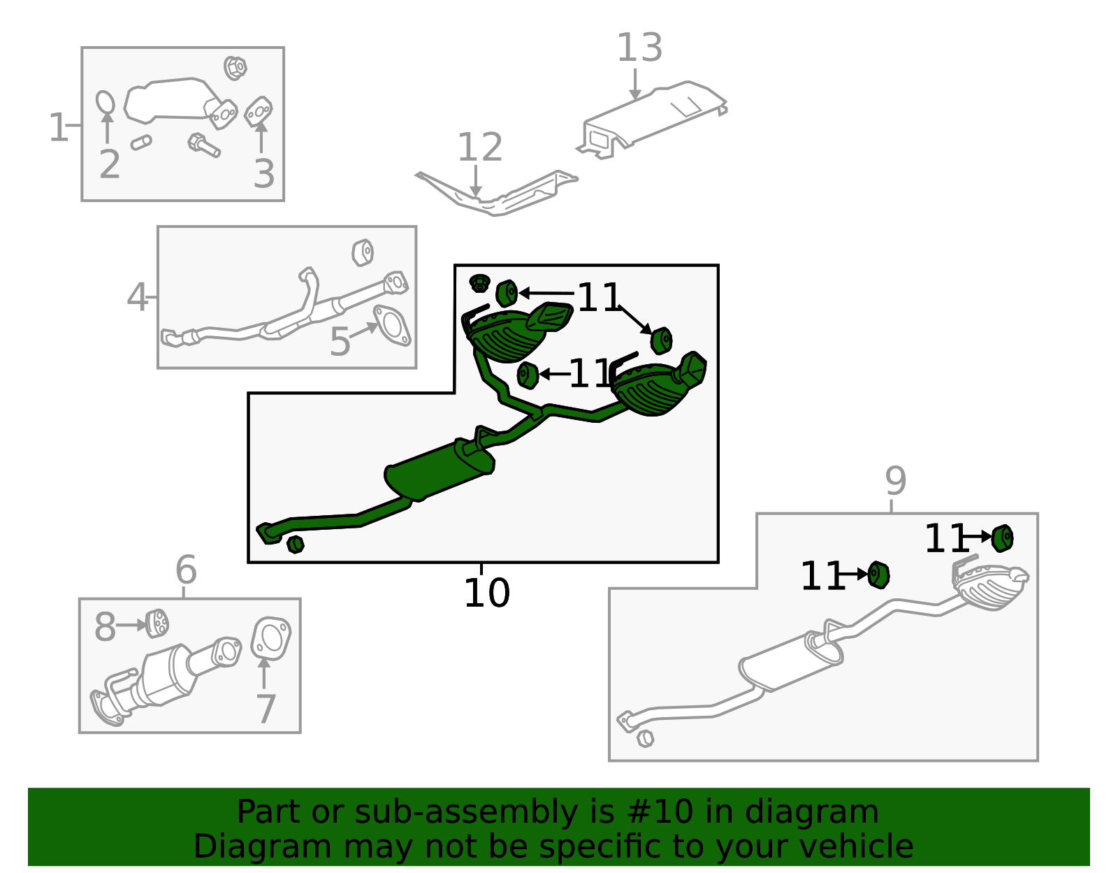 2009-2013 GM Exhaust Muffler Assembly 22757001 GM | GMPartsDirect.com