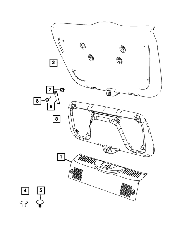 1RZ72JXWAA - Interior Trim: Liftgate Pull Strap for Mopar Image