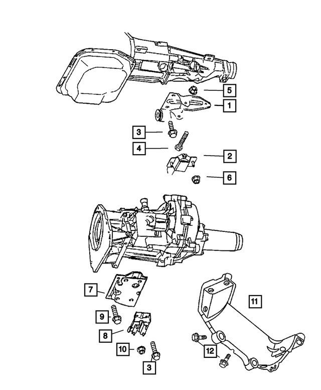6101510 - Engine Mounting: Flange Lock Nut for Mopar Image
