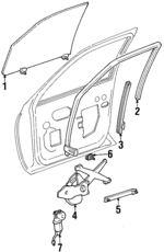 F5OY5423209A - : OEM NEW 91-02 Ford Lincoln Continental Contour Window Regulator F5OY-5423209-A for Ford: Contour | Lincoln: Continental Image