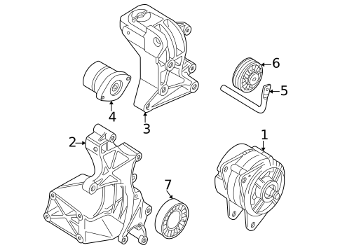 Belts & Pulleys for 1997 Volkswagen EuroVan #0