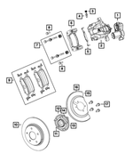 Disc Brake Caliper Assembly, Left