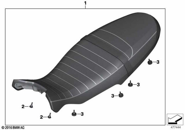 52538560248 - : Bench Seat, High for BMW-Motorrad Image