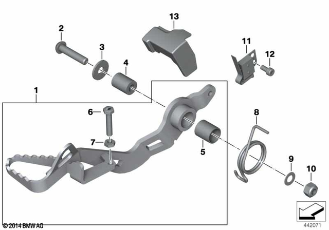 35217673168 - : Brake Pedal for BMW-Motorrad Image