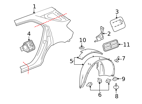 Quarter Panel & Components for 2017 GMC Terrain #0