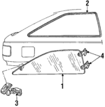 8944635371 - : Quarter Glass for Isuzu Image