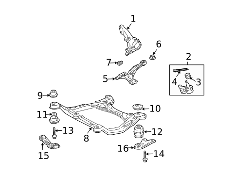 Suspension Mounting for 2006 Toyota Highlander #3
