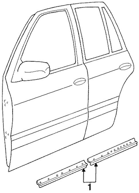 Exterior Trim - Pillars for 1995 Kia Sportage #0