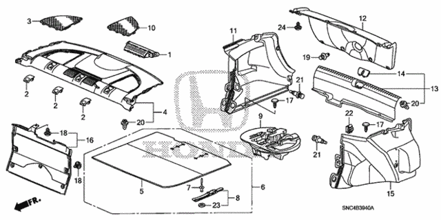 Rear Tray - Trunk Lining for 2006 Honda Civic #0