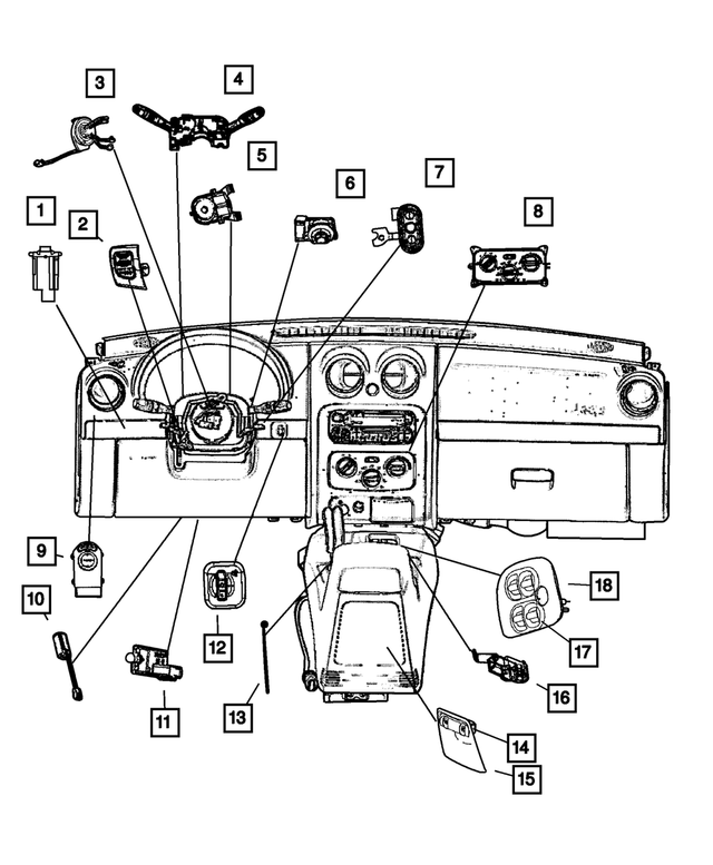 56042313AB - Electrical: Remote Radio Switch, Left for Mopar Image image