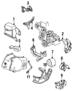 22597100 - Engine: Rear Mount for Chevrolet: Beretta, Corsica Image