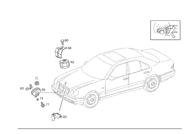 2108220314 - Electrical System: Holder for Mercedes-Benz Image image