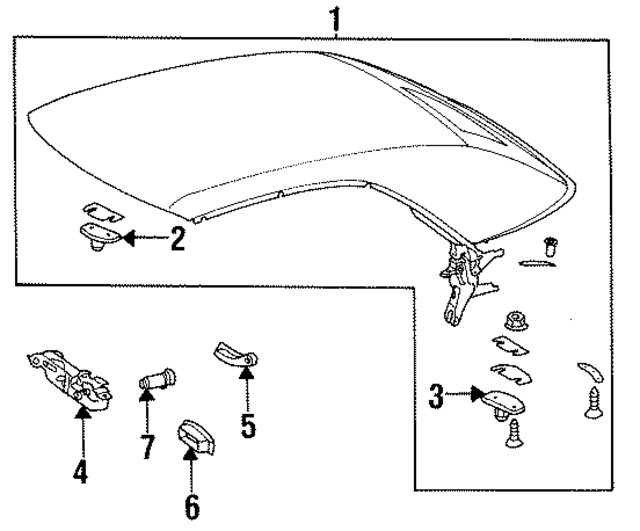 12477005019B51 - Body: Top Assembly for Mercedes-Benz Image
