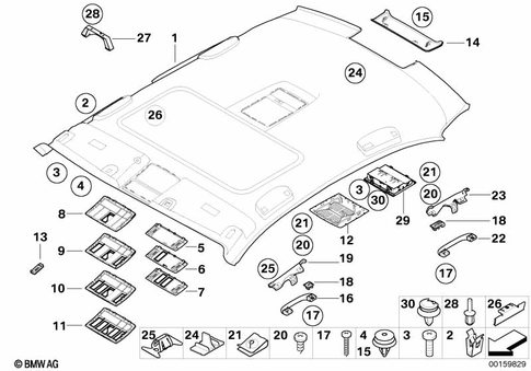 Interior Equipment, Upper for 2005 BMW 550i #1
