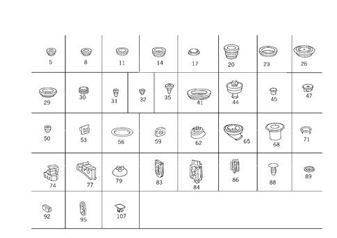 Expansion Plugs, Grommets, Plugs, and Sundries for 1993 Mercedes-Benz 400E #0